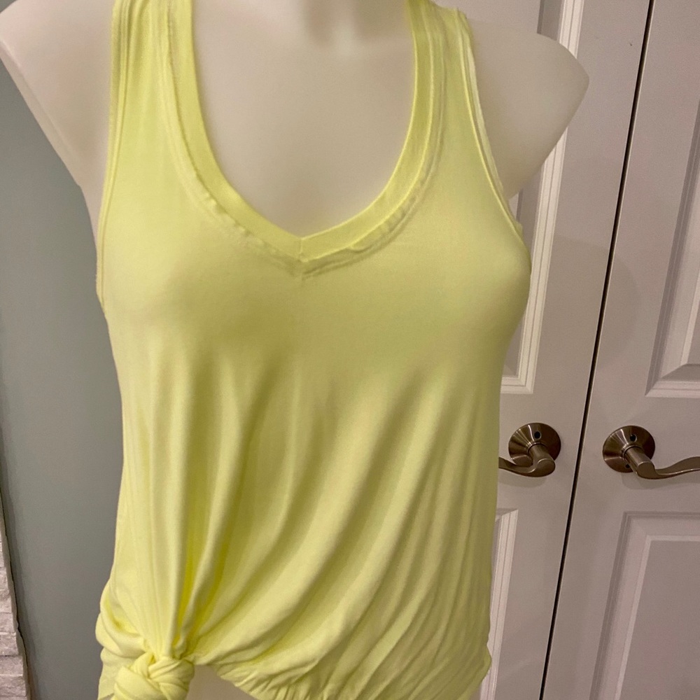 Z Supply Vagabond Tank in citron neon worn once